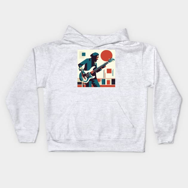 Cubist Bassman Kids Hoodie by n23tees